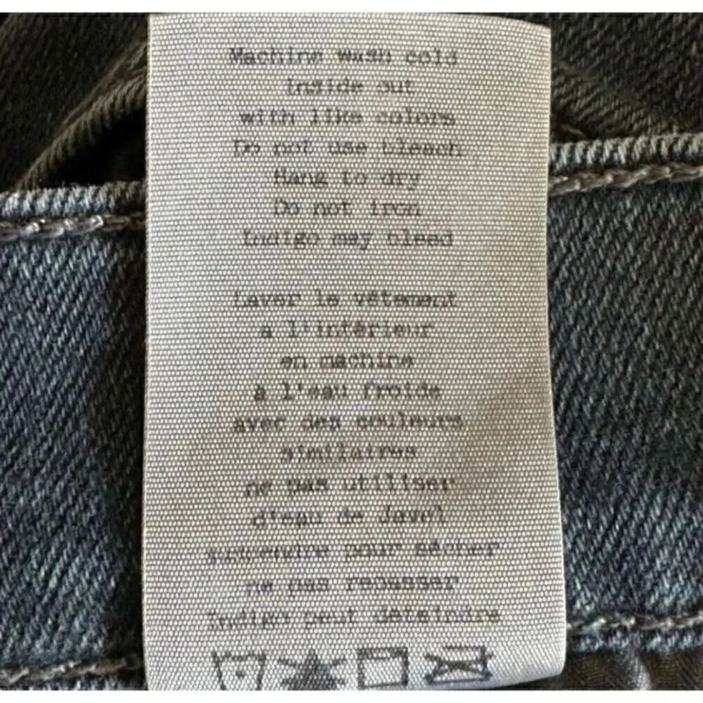 Rag & Bone Fit 2 - Minna Slim Fit Blue Black Stretch Jean SZ 33 #1979 - Picture 10 of 13